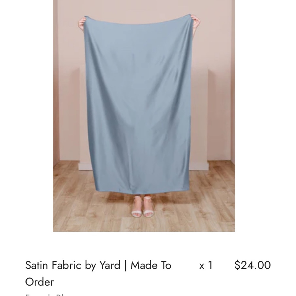 Revelry Satin French Blue Fabric